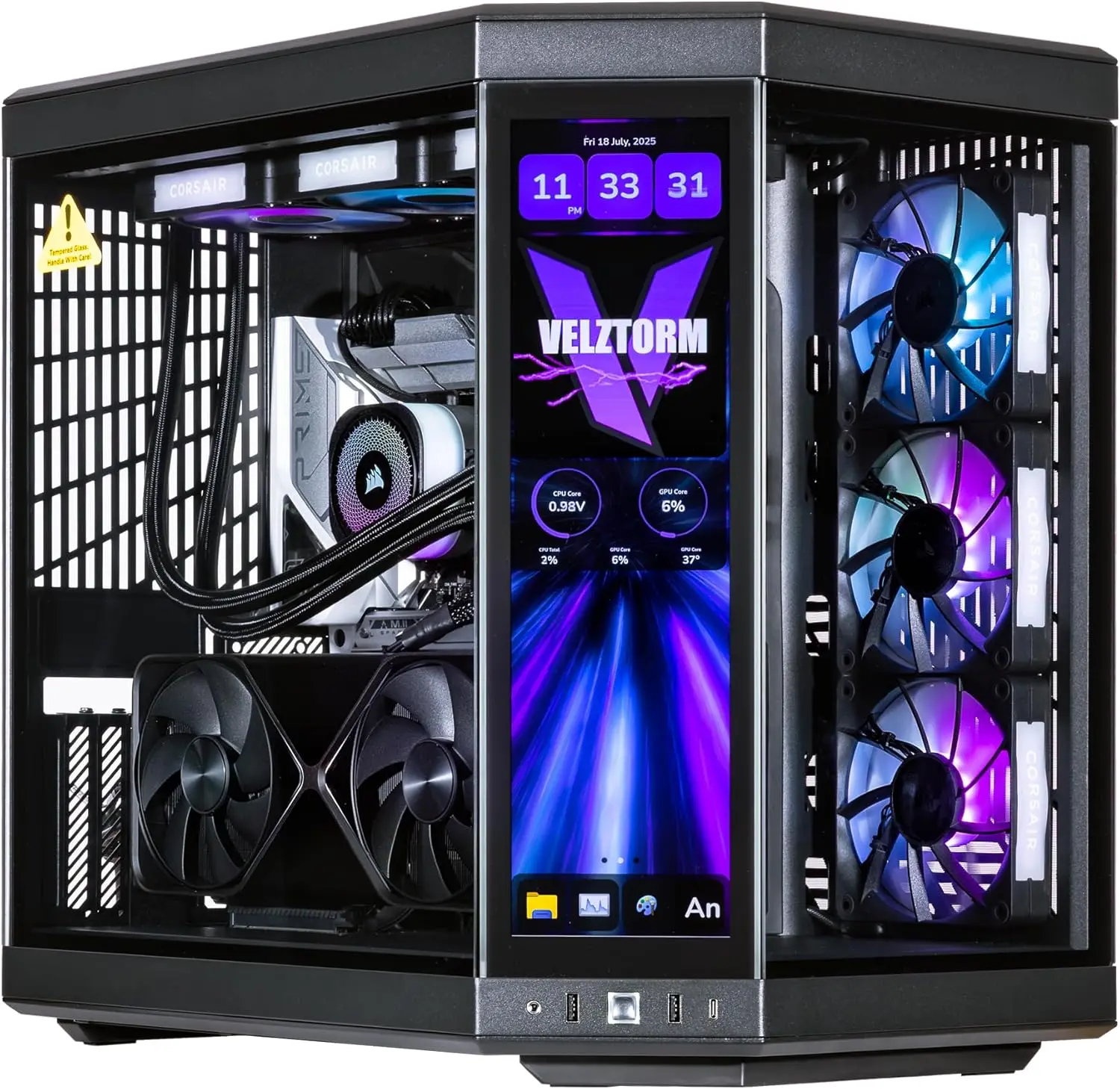 Velztorm LCD Black Praetix Cus - Gpu External Dock Egpu Thunderbolt 4 评论和价格
