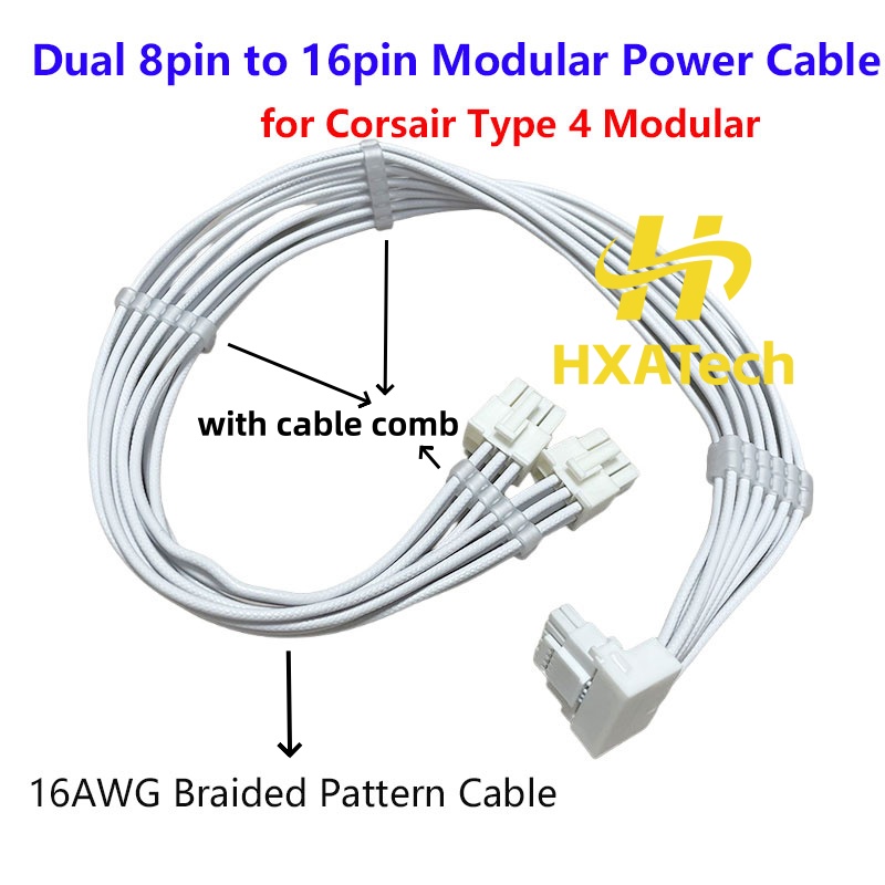 High Quality16AWG Braided Patt - Dual 8Pin To 16Pin 12Vhpwr Cable 评论和价格