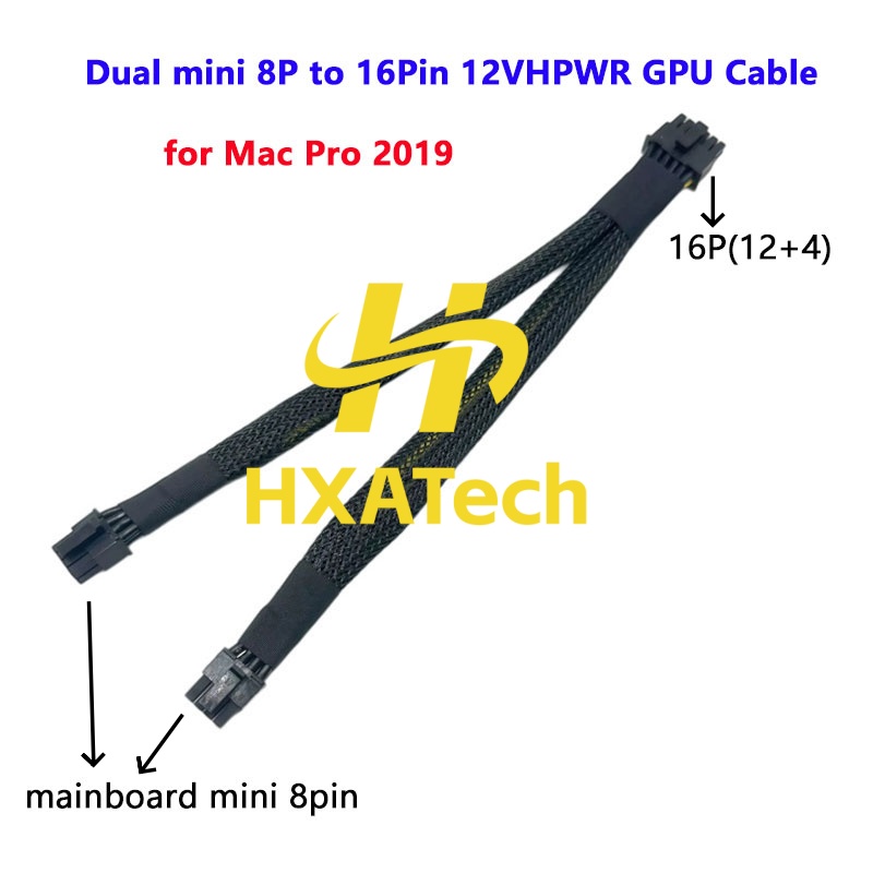 HXATech-For mac pro 2019 new D - Dual 8Pin To 16Pin 12Vhpwr Cable 评论和价格