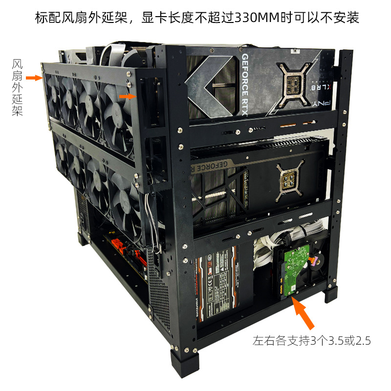 Stackable Open Air GPU Rack 6  - Gpu Mining Rig Frame 8 Gpu 评论和价格