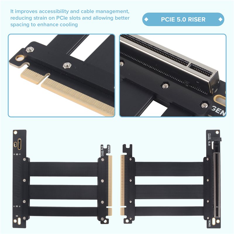 For Pcie 5.0 X16 Riser Cable E - Pcie 5.0 Gpu Riser Cable 评论和价格