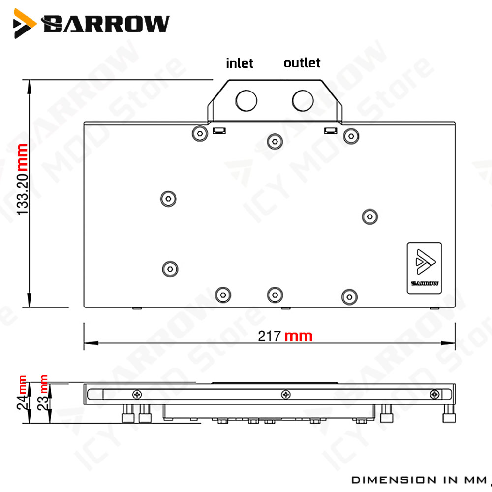 Barrow Graphics Card Water Coo - Rx 9070 16Gb 评论和价格