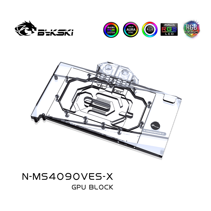 Bykski N-MS4090VES-X GPU Block - Rtx 4090 Water Block 评论和价格